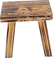 JEWEDECO Comfortable Step Stool for Adults Portable Low Stool for Shoe Changing Retro Design for Home Use Solid Construction