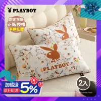 在飛比找遠傳friDay購物優惠-【PLAYBOY】珠光棉石墨烯羽絲絨舒眠枕2入