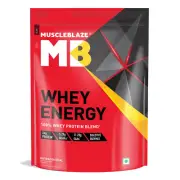 MuscleBlaze Whey Energy (Chocolate, 1kg / 2.2lbs) | 24g Protein,