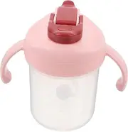 HEATSHAKING Spillproof Sippy Cup with Weighted Straw Lid and Two Handles for Elderly and Disabled Adults Hospital Drinking Cup for Dysphagia Care for Bedridden and Maternity Use