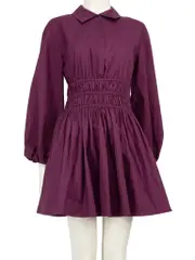 Purple Elasticated Waist Dress