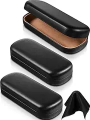 [Frienda] 3 Pieces Hard Shell Glasses Case Portable Hard Eyeglasses Case Pocket Size Sunglasses Case for Men Women Student