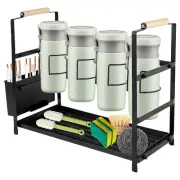 Water Bottle Organizer w/ Handle Practical Bottle Drying Rack Tumbler Holder