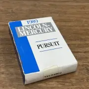 Vintage 1989 Lincoln Mercury Car Sales Professional Pursuit Flashcards Know more