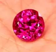 9.6 Ct+ Natural Flawless Burmese Pink Ruby Round Cut Loose Certified Gemstone