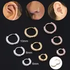 Daith Conch Snug Nose Ring Body Jewelry Huggie Hoop Earring CZ Ear Piercing