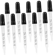 ULTECHNOVO 1ml Scale Glass Pipettes 10pc Set Bent Tip Droppers for Accurate Liquid Measurement