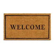 Coco Coir Door Mat with Heavy Duty Backing Welcome Doormat 17â€x30â€ Size