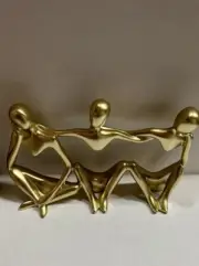 1pc Gold Tone Thinker Figurines Shelf Home Decor Modern Sculptures Thinker