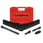 1/2-Inch Drive Shallow Impact Socket Set, Metric, 10mm-32mm, CR-V, 6-Point, 2...