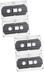 4 Pcs Low Noise Design Cassette Tape 30 Min Capacity Cassette Tape Replacement for Music/Voice Recording