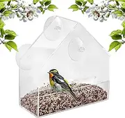 Clear Window Bird Feeder, Bird Feeders for Window with Strong Suction Cups, Transparent Bird Feeding Tool for Garden Decor