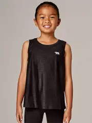 Running Bare Girls Workout Tanks & Active Tops. - Mesh Up Tank - Girls