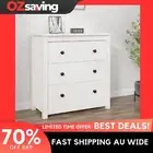 Wooden Sideboard White 70x35x80 cm Storage Solid Pine Ample Space Rustic 3735