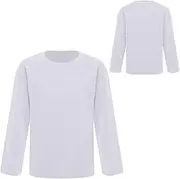 [iiniim] Boys Girls Spring Autumn Pullover Jumper Long Sleeve Stretch Undershirts Solid Color T-Shirts