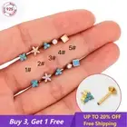 S925 Flat Back Piercing Lip Stud Labret Monroe Tragus Helix Cartilage Earring