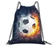 Football Drawstring Backpack for Men Draw String Bags Sackpack Cinch 14.1 x 16.5