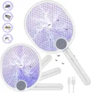ZOVHYYA 3 in 1 Electric Mosquito Racket Foldable Mosquito Killer 3000V USB Re...