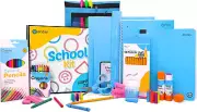 Back to School Supplies for Kids, Blue School Supply Box Grades K-5, Premium Qua