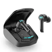 GM4 Wireless Gaming Earphone Bluetooth 5.0 PixArt Low Latency Touch Control with Noise-cancellation Voice Assistant - Black