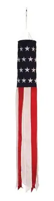 Stars and Stripes Embroidered Value Windsock Flag, 50"