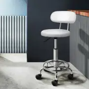 Artiss Salon Stool Swivel Chair Backrest Barber Hairdressing Hydraulic Height Au