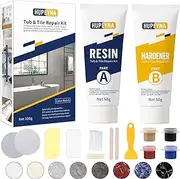 Tile Repair Kit White, Bathtub Repair Kit Acrylic, Waterproof Enamel Repair Kit for Scratches Holes Cracks Sink Repair Kit Ceramic Repair Kit Offers More Colour Options