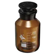 250mL Amber Reagent Media Graduated Borosilicate Glass Storage Bottle Amber Cap