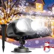 Christmas Snowflake Projector Lights, Double Head IP65 Waterproof Remote Control