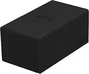 Ultimate Guard Twin Flip n Tray 200+ XenoSkin Monocolor Deck Box, Black