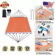 Two-Person Sunset Hammock with Durable Steel Spreader Bar - Ideal for Camping