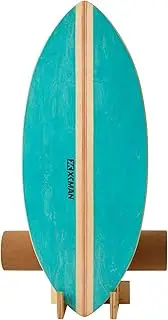 XCMAN Surf Balance Board Trainer with Roller Wooden Exercise Balancing Stability Trainer - Non Slip Surface for Adults Kids|Balance Board for Surfing,Snowboarding,Skateboarding,Hockey,Yoga Training