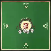 Mahjong Mat, 32x32 Inch Mahjong Table Mat, Non Slip Noise Reduction Table Cover, Roll-Up Game for, Poker, Card, Board & Tile Games Mah Jongg Game for