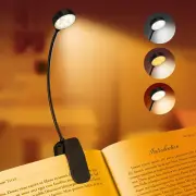 Rechargeable Book Clip On Reading Light Eye Caring 3 Color 20+ Hours Runtime
