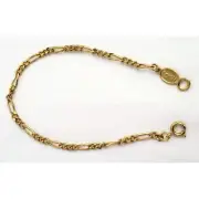 Napier Gold Tone Chain Link Bracelet 7.25" New in Box Vintage
