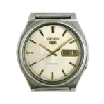 [專業模型] 機械錶 [SEIKO 109041] 精工5號自動錶[玫瑰金面+星+日期]時尚/軍/中性/軍錶