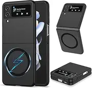 RUNGOS for Samsung Galaxy Z Flip 4 Case MagSafe (Bare Metal Feel) [Strong Magnetic] [Slim Fit, Ultra Light] Wireless Charging Samsung Flip 4 Case, Shockproof Cover for Galaxy Flip 4 Case 2022, Black
