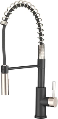 DF-MK504SLK-MBSN RV Swivel High-Arc Spring Kitchen Sink Faucet - Single Handle -