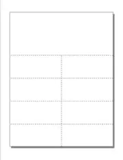 Mailer w 8 Perfed Coupons (4-1/4" x 1-7/8") on 8.5"x 11" White Vellum-250 Sheets