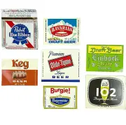 Old Tyme 102 Burgie PBR Einbock Keg Bavarian 1960s Vintage 7 Beer Label Bundle