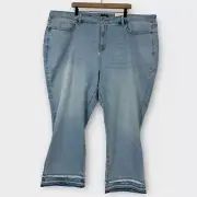 NYDJ Women’s Plus Size 28W Brightside Blue Marilyn Straight Leg Ankle Jeans New