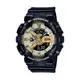【CASIO G-SHOCK】精細耐衝擊雙顯運動腕錶-黑金x銀/GMA-S110GB-1A/台灣總代理公司貨享一年保固