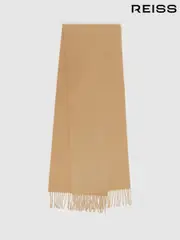 Reiss Soft Camel Picton Wool and Cashmere Scarf (E45192) | $120