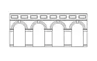 Hornby OO Mid Level Arched Retaining Walls x2 (Engineers Blue Brick)