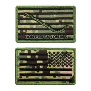 Navy Jack Don't Tread On Me USA Flag reversed Hook Patch (Bundle NVS10-11)