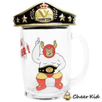 在飛比找蝦皮商城精選優惠-【日本熱賣】摔角選手玻璃馬克杯 附杯蓋 小菜碟 啤酒杯 墨西