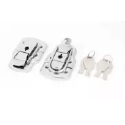 Suitcase Box Chest Trunk Lockable Metal Toggle Catch Latch Clasp 2pcs