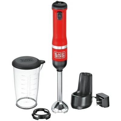 Black & Decker BCKM1011K06 kitchen wand Cordless Immersion Blender - Red New