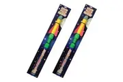 2x Fumfings 60cm Hand Pump Rocket w Soft Foam Tip Kids Outdoor Fun Play Toy 6y+