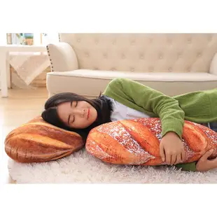可開發票 仿真麵包抱枕 60CM 糖霜麵包 法國麵包 午安枕 抱枕 車枕 枕頭 絨毛 靠墊 交換禮物ABJC客滿來